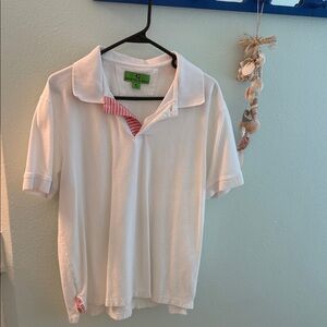 Ralph Lauren White Polo with Red Stripes